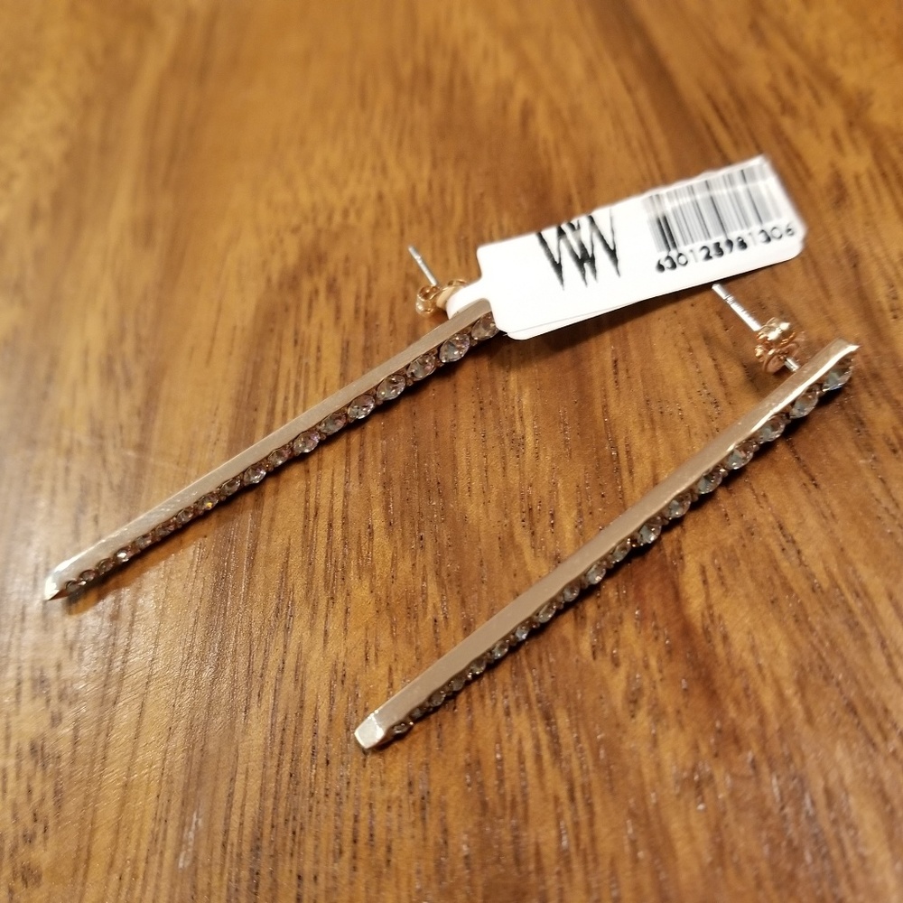 Stella Valle Achieve Dagger Earrings Rose Gold